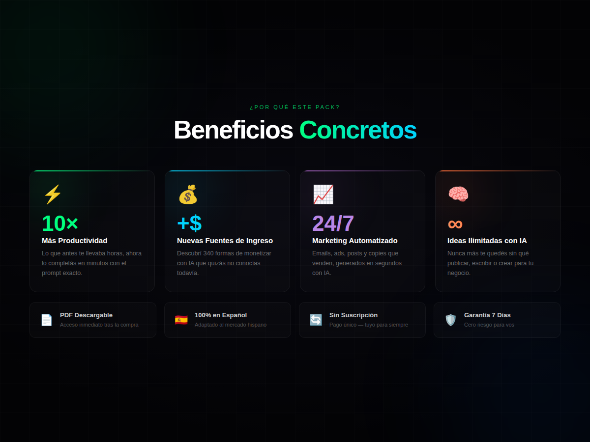 Biblioteca Estratégica de +13.500 Prompts Listos para Ganar Dinero con IA.